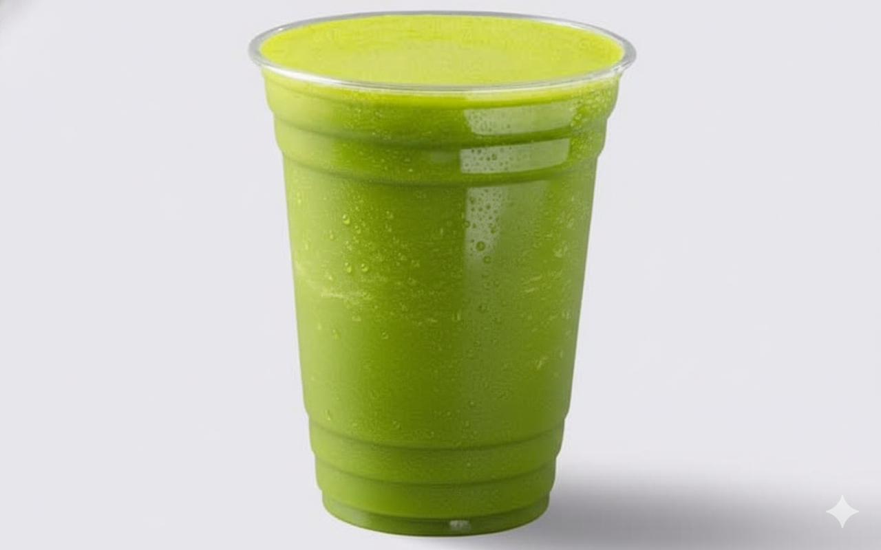 green juice bottle
